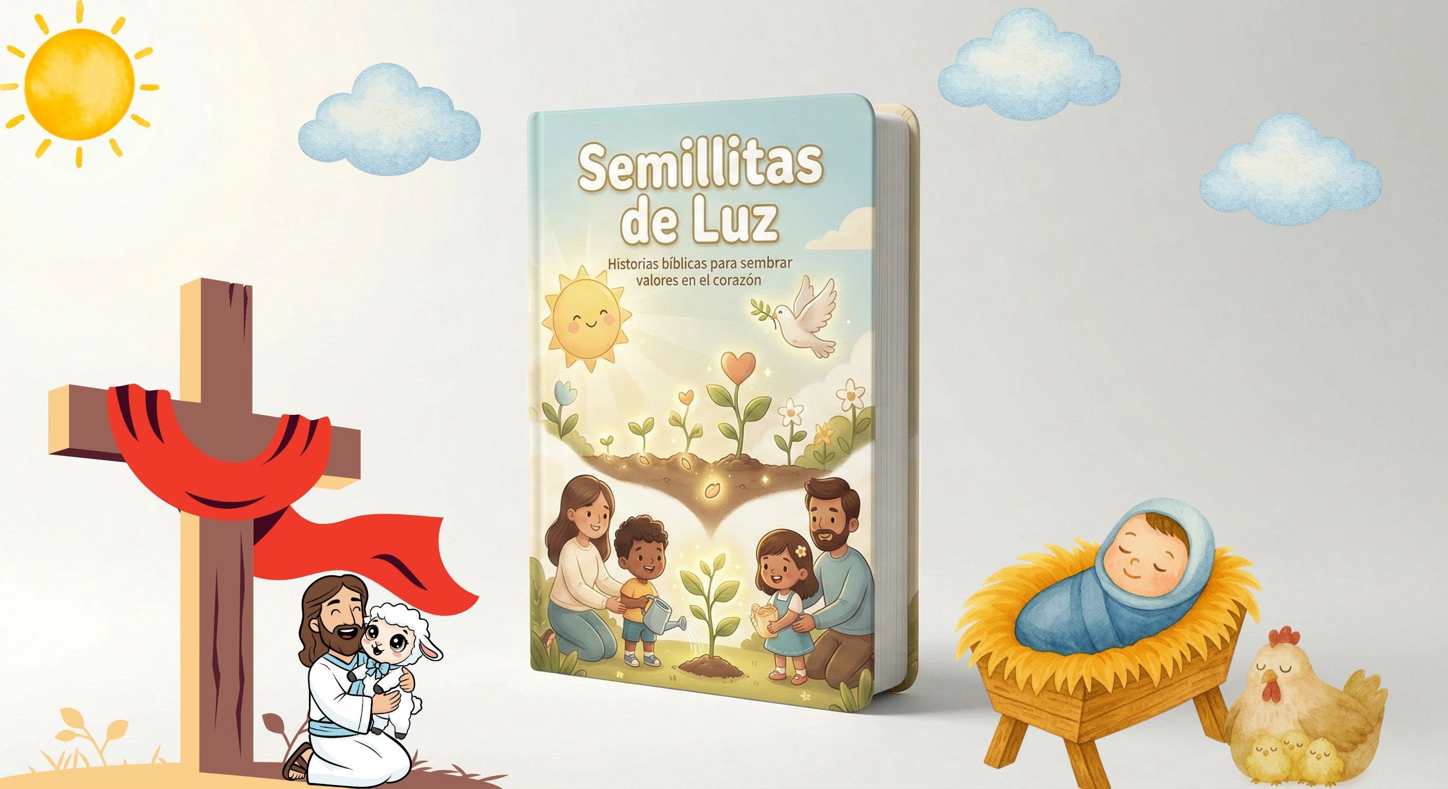 SEMILLITAS DE LUZ  Biblia para niños · Historias, juegos y valores para crecer en familia